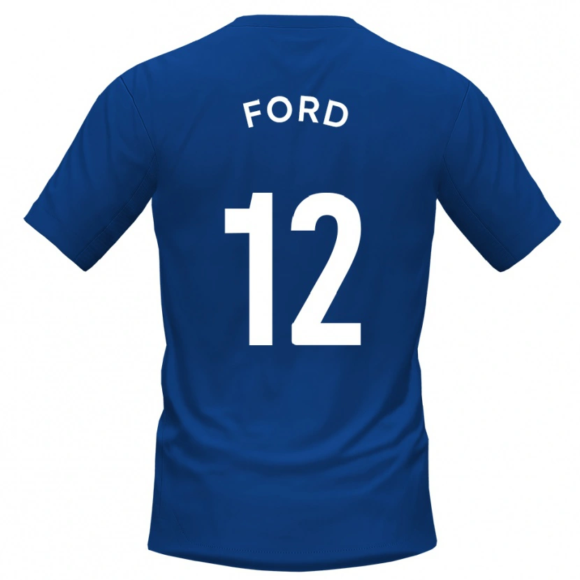 Danxen Dámské Nathaniel Ford #12 Modrá Bílá Domů Hráčské Dresy 2025/26 Dres