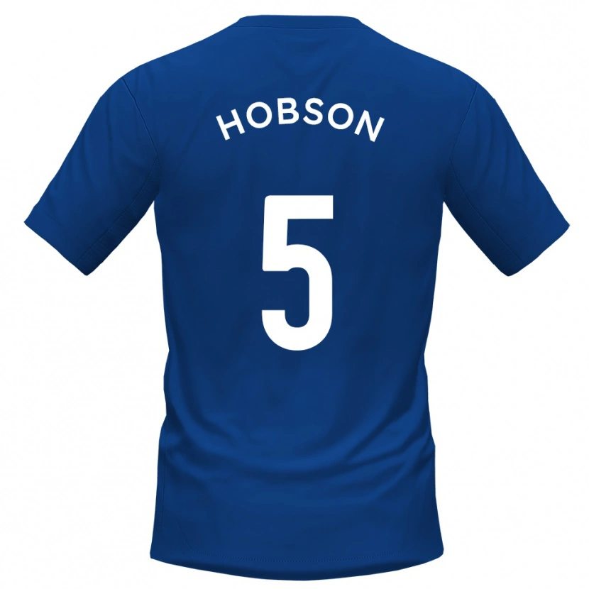 Danxen Dámské Shaun Hobson #5 Modrá Bílá Domů Hráčské Dresy 2025/26 Dres