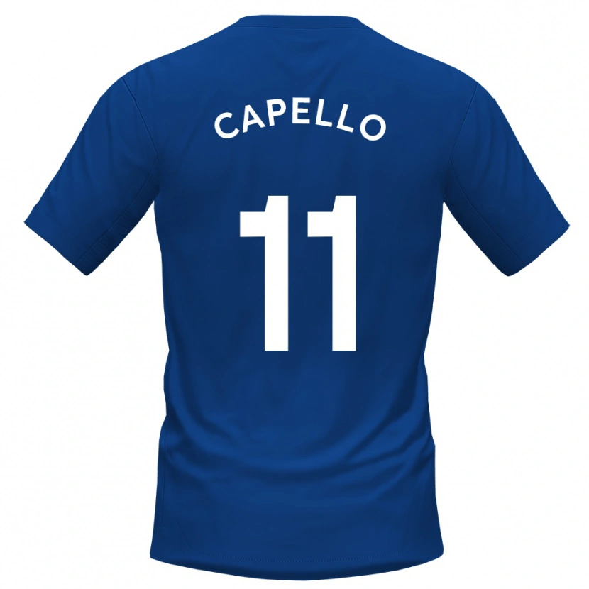 Danxen Dámské Angelo Capello #11 Modrá Bílá Domů Hráčské Dresy 2025/26 Dres