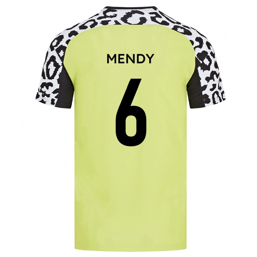 Danxen Dámské Laurent Mendy #6 Fluorescenční Žlutá Domů Hráčské Dresy 2025/26 Dres
