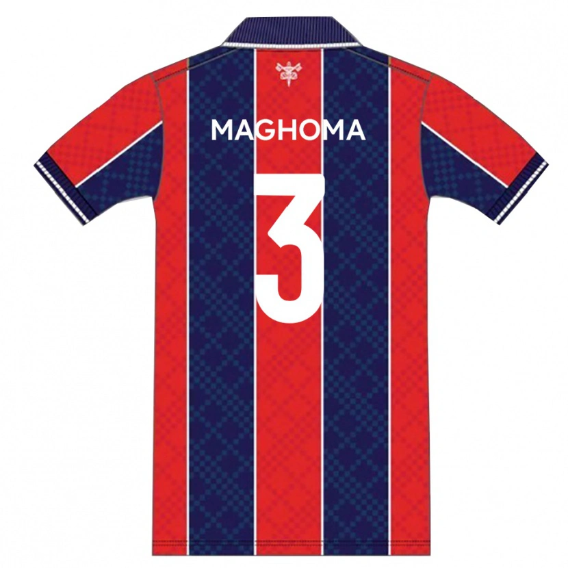 Danxen Dámské Christian Maghoma #3 Červená Tmavě Modrá Domů Hráčské Dresy 2025/26 Dres