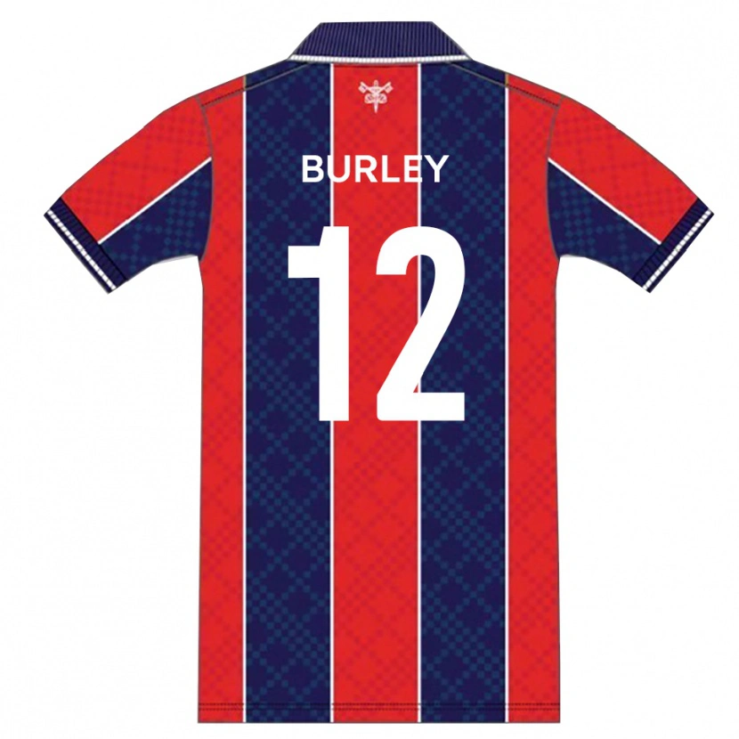 Danxen Dámské Andre Burley #12 Červená Tmavě Modrá Domů Hráčské Dresy 2025/26 Dres