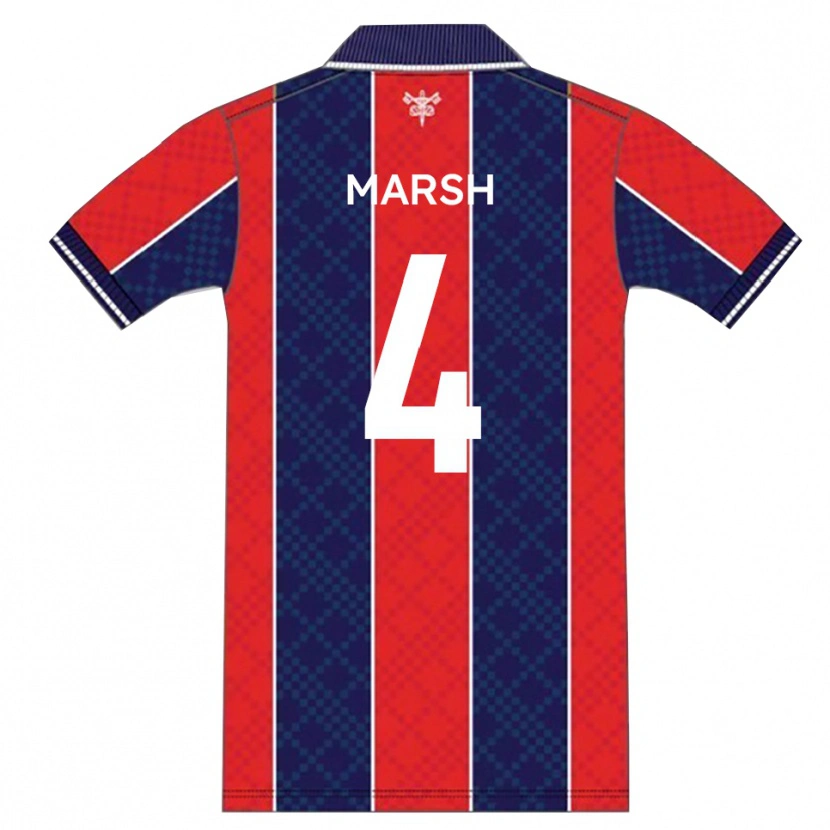 Danxen Dámské George Marsh #4 Červená Tmavě Modrá Domů Hráčské Dresy 2025/26 Dres