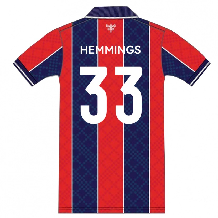 Danxen Dámské Ashley Hemmings #33 Červená Tmavě Modrá Domů Hráčské Dresy 2025/26 Dres