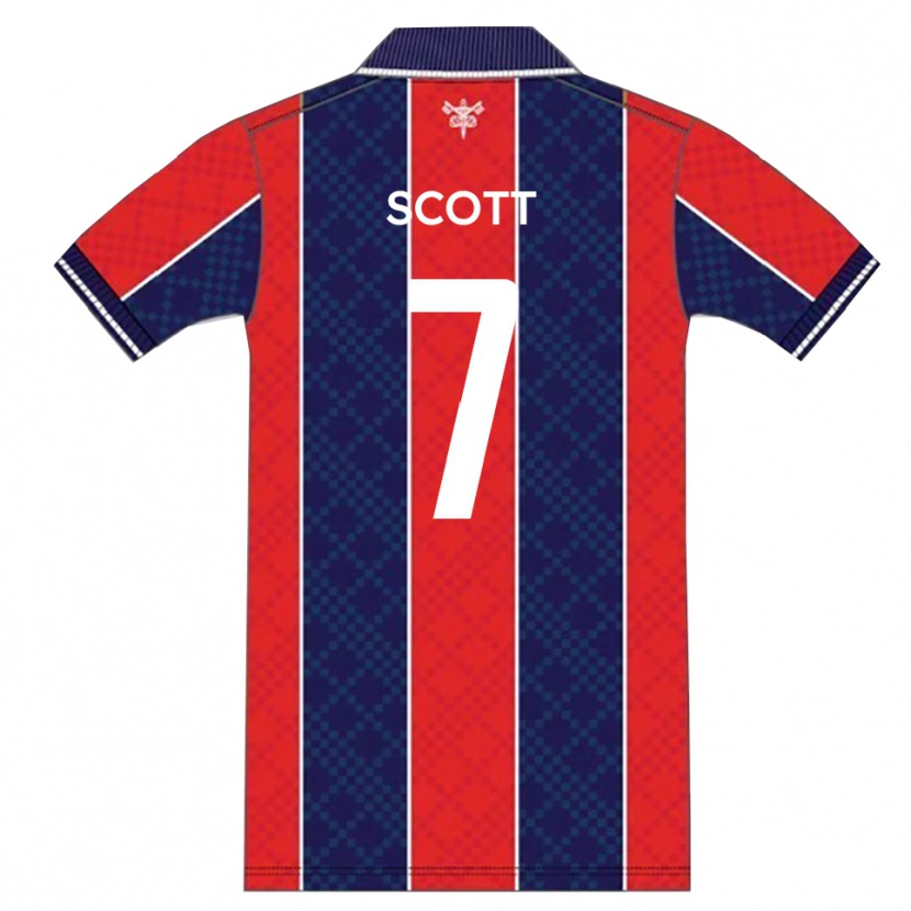Danxen Dámské Rashawn Scott #7 Červená Tmavě Modrá Domů Hráčské Dresy 2025/26 Dres