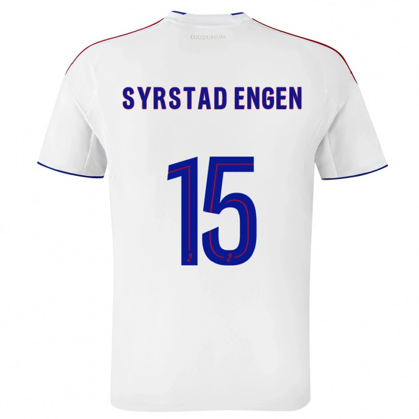 Danxen Dámské Ingrid Syrstad Engen #15 Bílá Červená Domů Hráčské Dresy 2025/26 Dres