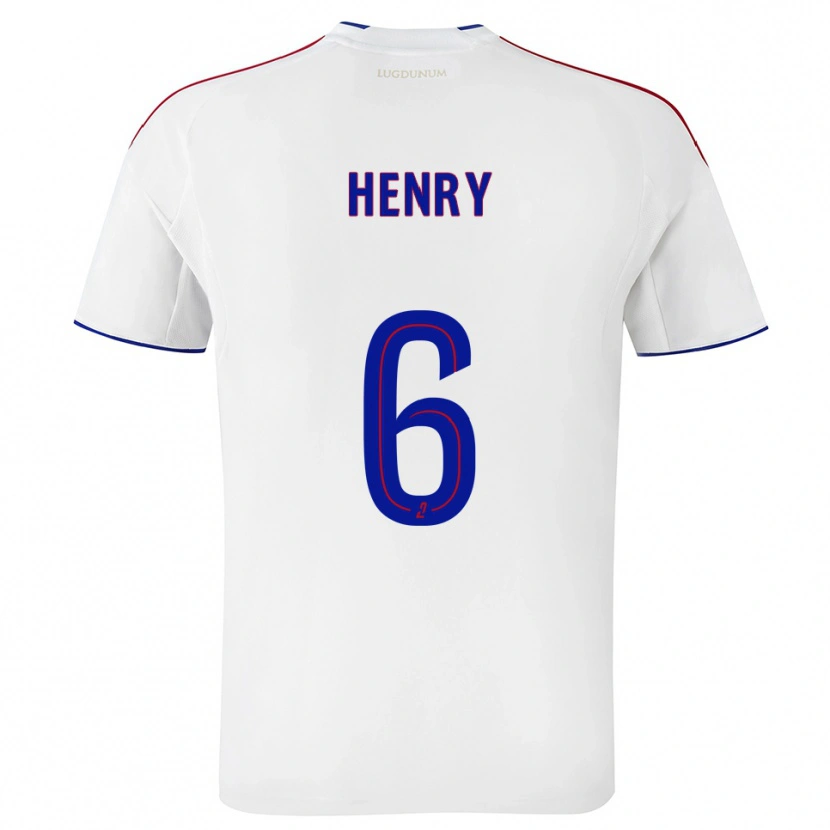 Danxen Dámské Amandine Henry #6 Bílá Červená Domů Hráčské Dresy 2025/26 Dres