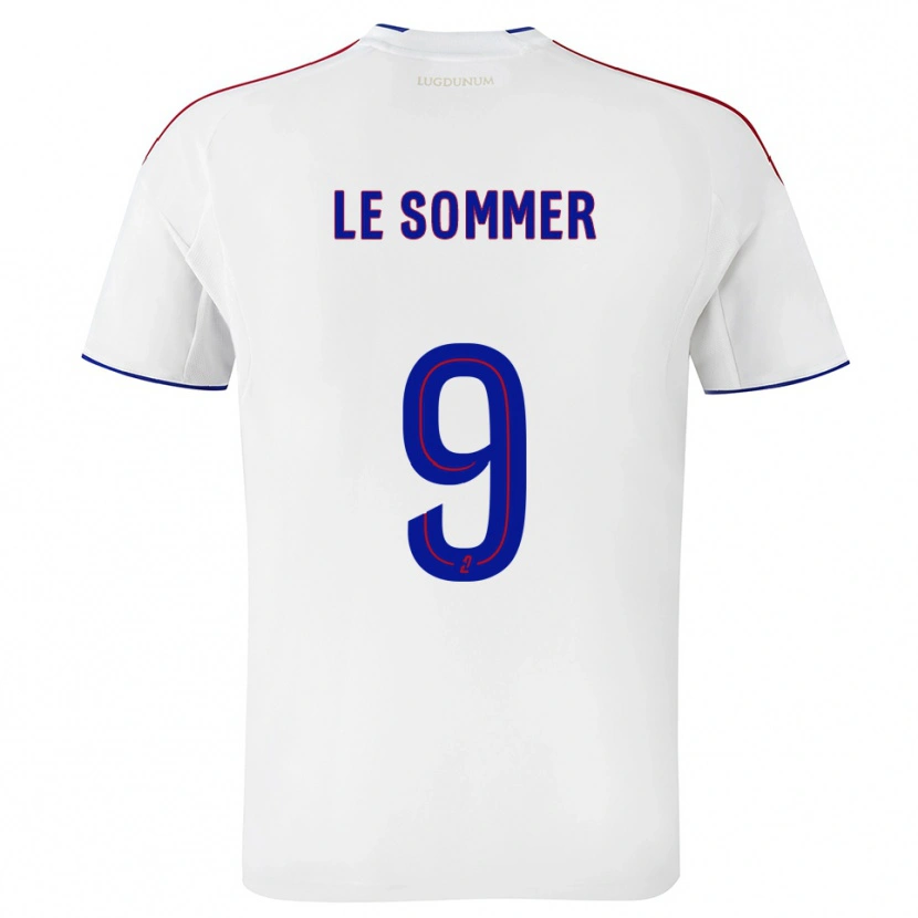 Danxen Dámské Eugenie Le Sommer #9 Bílá Červená Domů Hráčské Dresy 2025/26 Dres