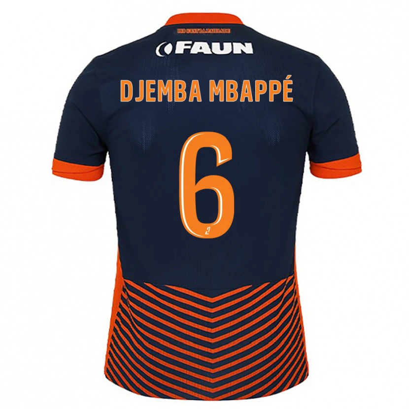 Danxen Dámské Yvan Djemba Mbappé #6 Půlnoční Modrá Oranžová Domů Hráčské Dresy 2025/26 Dres