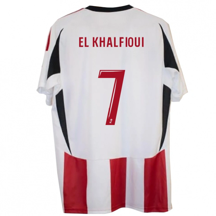 Danxen Dámské Zakari El Khalfioui #7 Červená Modrá Domů Hráčské Dresy 2025/26 Dres