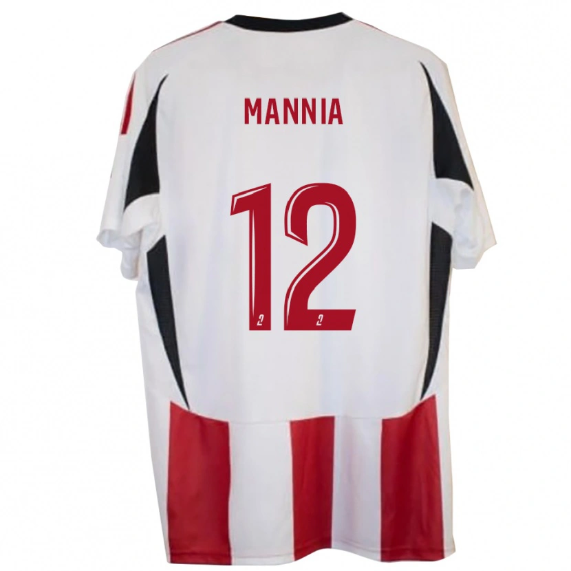 Danxen Dámské Mateo Mannia #12 Červená Modrá Domů Hráčské Dresy 2025/26 Dres