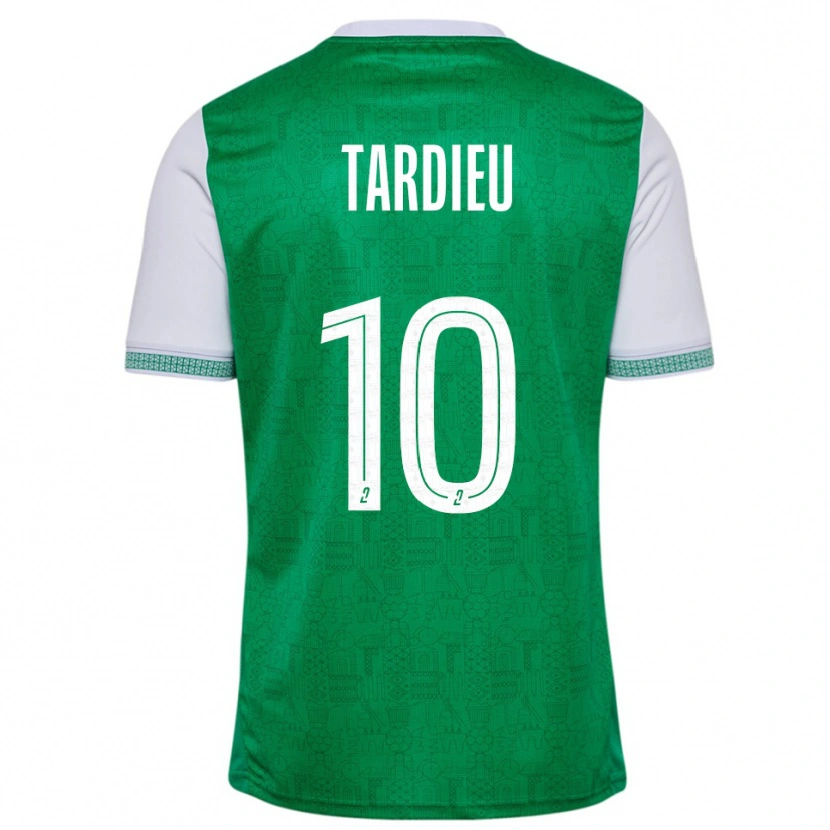 Danxen Dámské Florian Tardieu #10 Zelená Bílá Domů Hráčské Dresy 2025/26 Dres