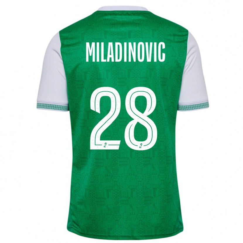 Danxen Dámské Igor Miladinovic #28 Zelená Bílá Domů Hráčské Dresy 2025/26 Dres