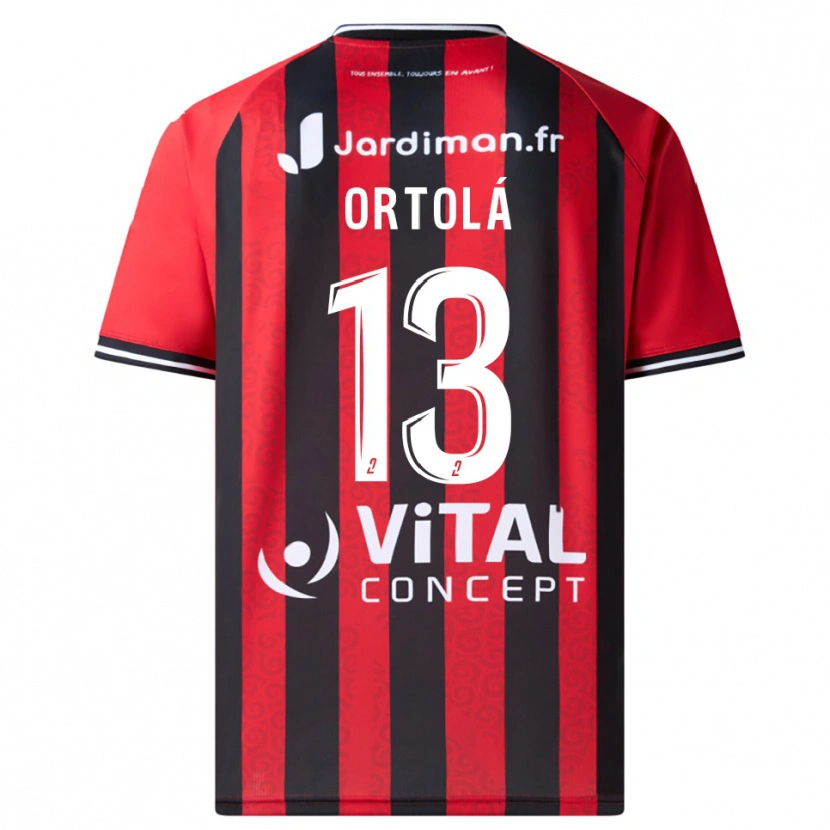 Danxen Dámské Adrián Ortolá #13 Červená Černá Domů Hráčské Dresy 2025/26 Dres