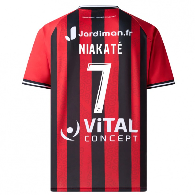 Danxen Dámské Abdoulaye Niakaté #7 Červená Černá Domů Hráčské Dresy 2025/26 Dres