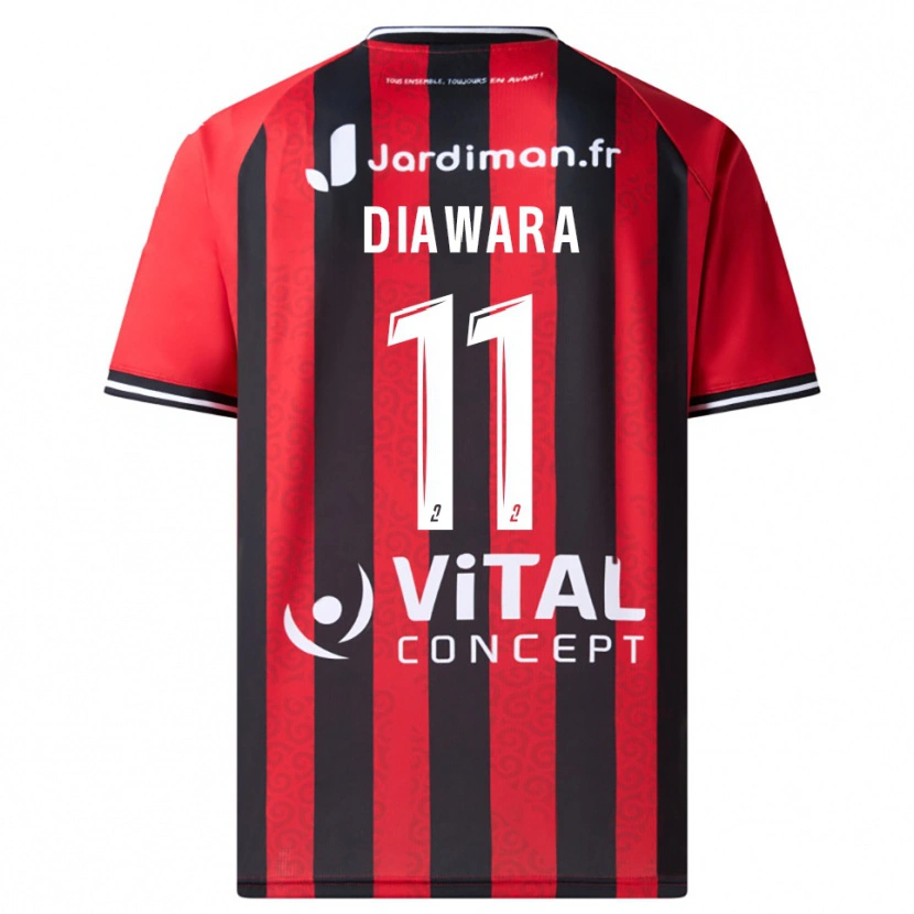 Danxen Dámské Mamadou Diawara #11 Červená Černá Domů Hráčské Dresy 2025/26 Dres