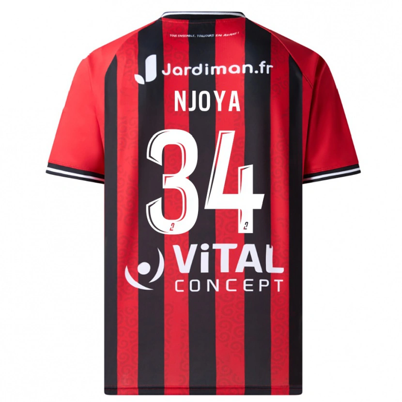 Danxen Dámské Youssef Njoya #34 Červená Černá Domů Hráčské Dresy 2025/26 Dres
