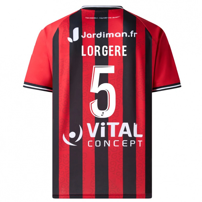 Danxen Dámské Charlotte Lorgere #5 Červená Černá Domů Hráčské Dresy 2025/26 Dres