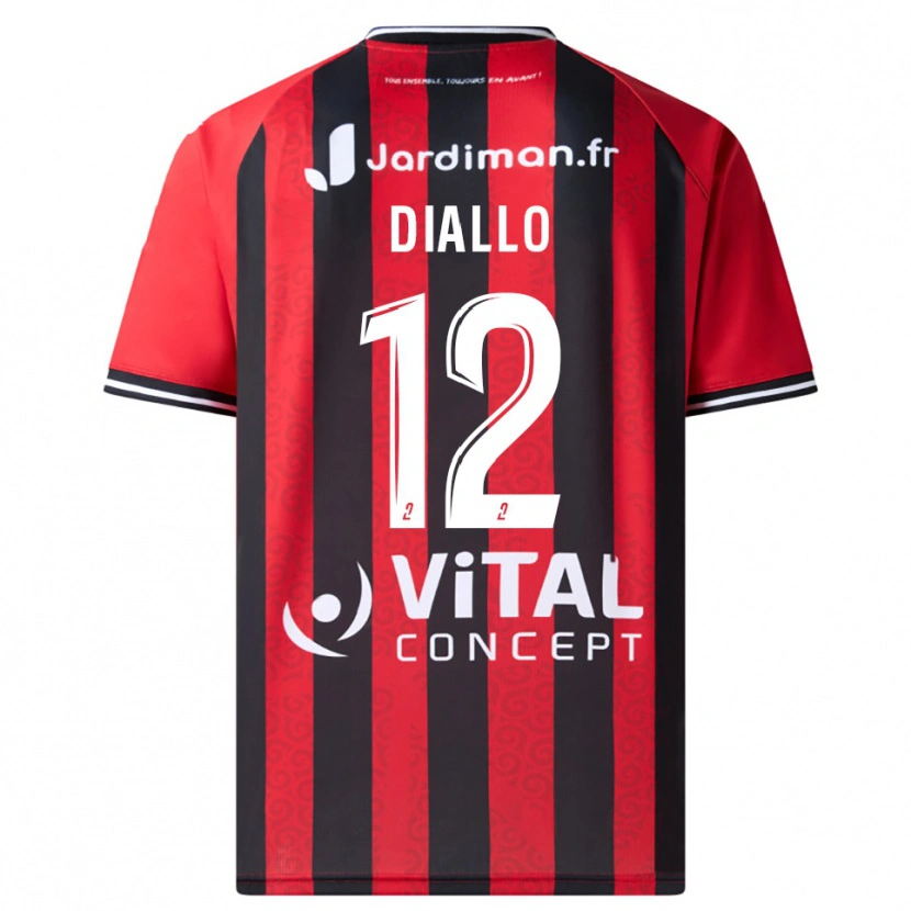 Danxen Dámské Youssouf Diallo #12 Červená Černá Domů Hráčské Dresy 2025/26 Dres