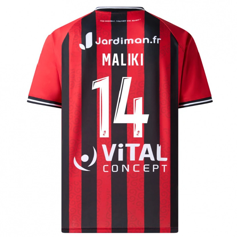 Danxen Dámské Abdou Maliki #14 Červená Černá Domů Hráčské Dresy 2025/26 Dres