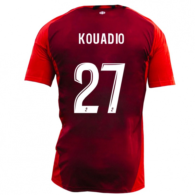 Danxen Dámské Julien Kouadio #27 Červená Vínová Domů Hráčské Dresy 2025/26 Dres