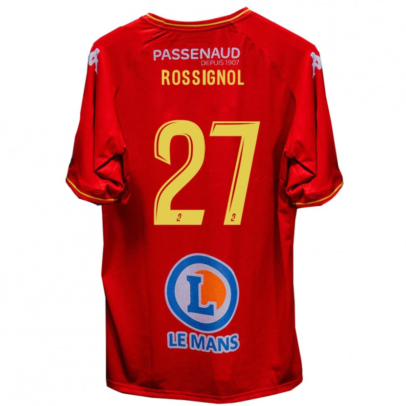 Danxen Dámské Martin Rossignol #27 Červená Žlutá Domů Hráčské Dresy 2025/26 Dres