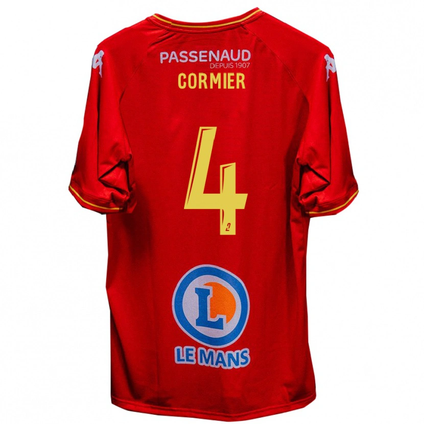 Danxen Dámské Leny Cormier #4 Červená Žlutá Domů Hráčské Dresy 2025/26 Dres