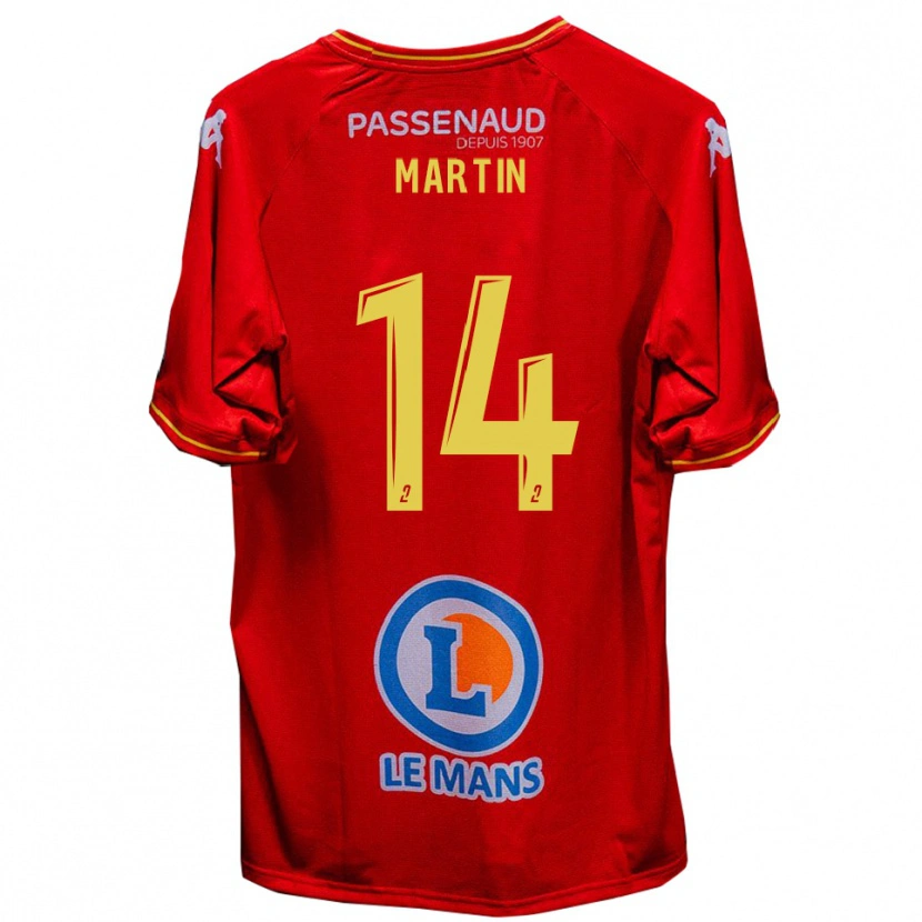 Danxen Dámské Lucas Martin #14 Červená Žlutá Domů Hráčské Dresy 2025/26 Dres