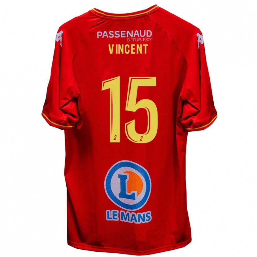 Danxen Dámské Noah Vincent #15 Červená Žlutá Domů Hráčské Dresy 2025/26 Dres