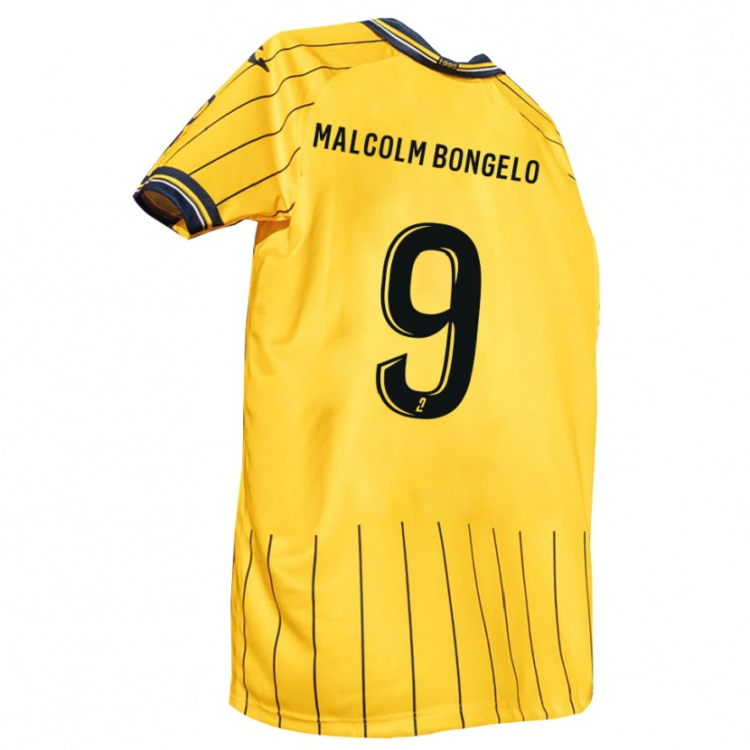 Danxen Dámské Fidèle Malcolm Bongelo #9 Žlutá Tmavě Modrá Domů Hráčské Dresy 2025/26 Dres