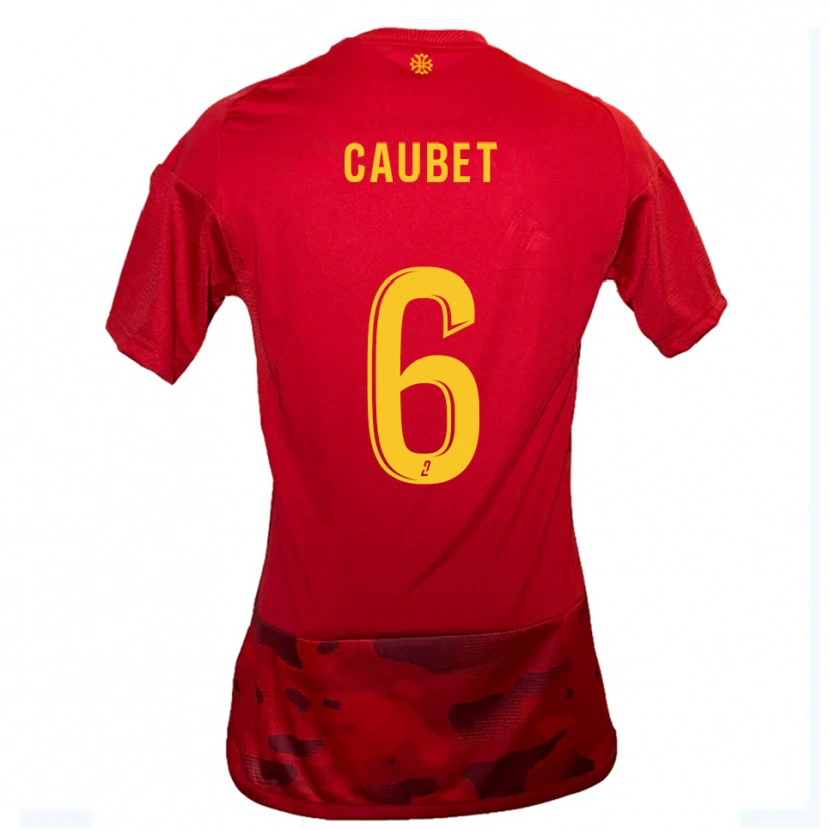 Danxen Dámské Antoine Caubet #6 Červená Žlutá Domů Hráčské Dresy 2025/26 Dres