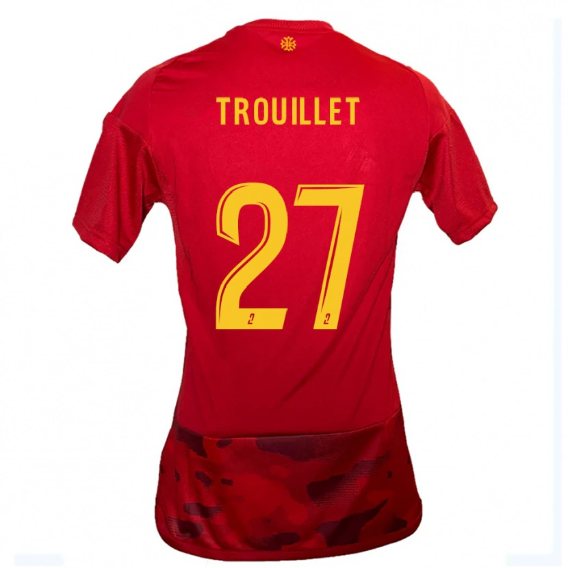 Danxen Dámské Alexis Trouillet #27 Červená Žlutá Domů Hráčské Dresy 2025/26 Dres