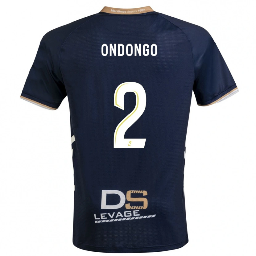 Danxen Dámské Brayane Ondongo #2 Tmavě Modrá Zlatá Domů Hráčské Dresy 2025/26 Dres