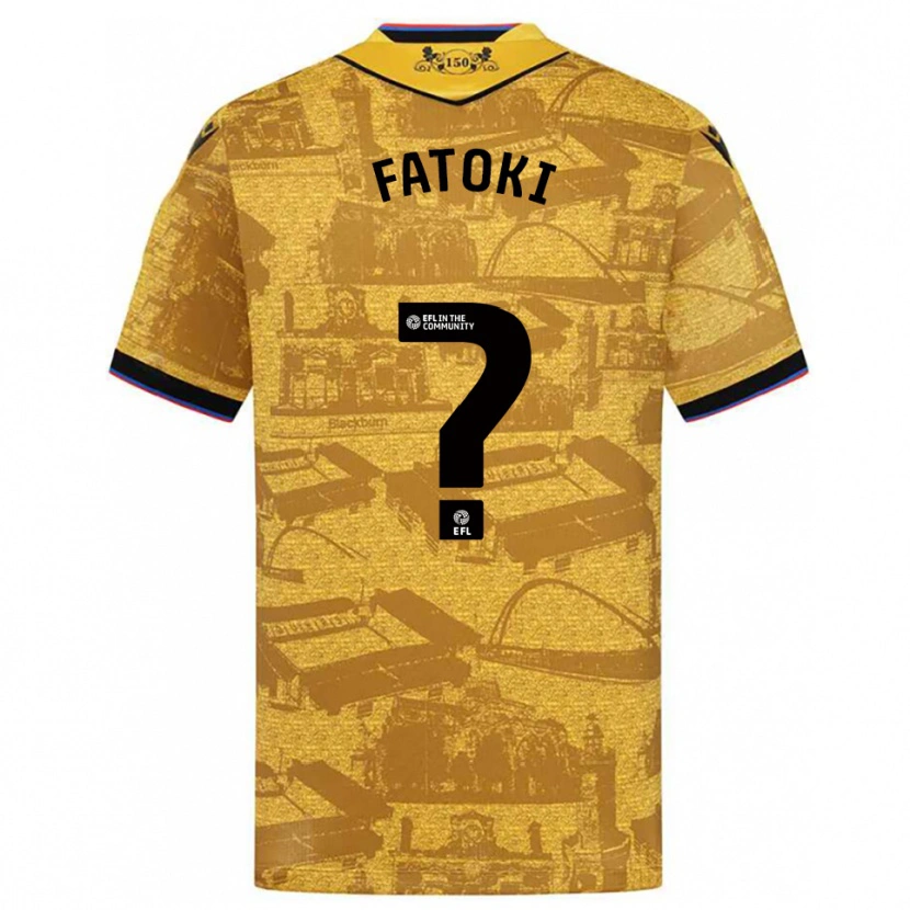 Danxen Dámské Kevin Fatoki #0 Zlatá Černá Daleko Hráčské Dresy 2025/26 Dres