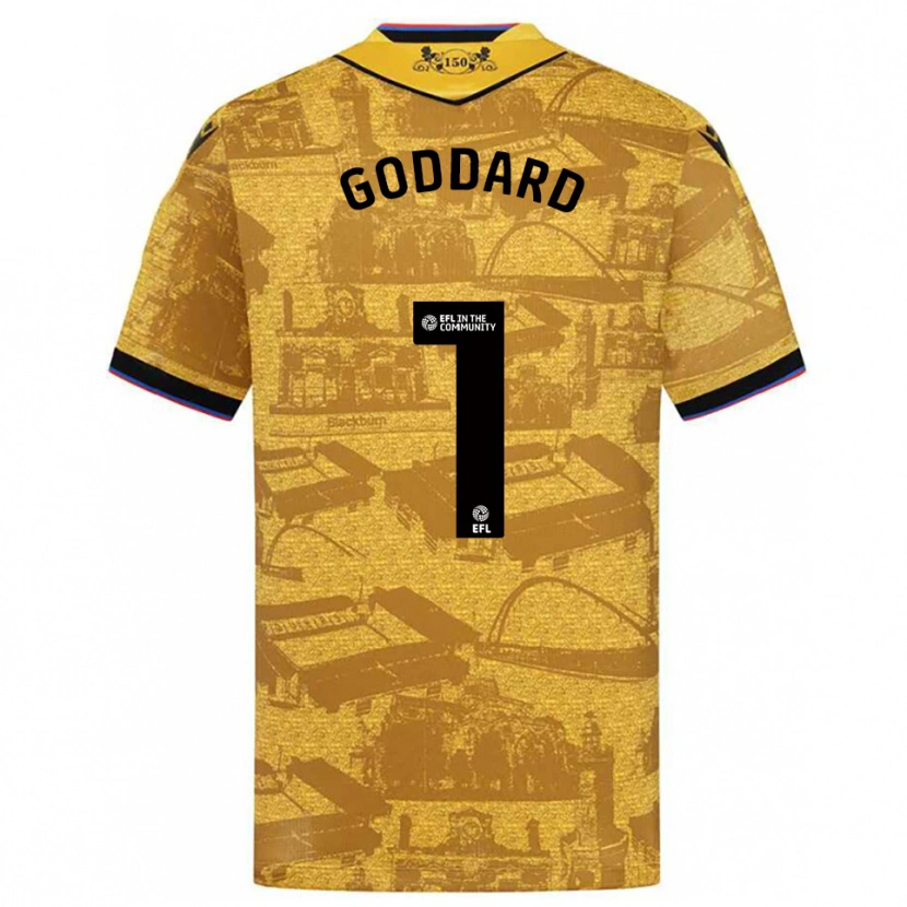 Danxen Dámské Felix Goddard #1 Zlatá Černá Daleko Hráčské Dresy 2025/26 Dres