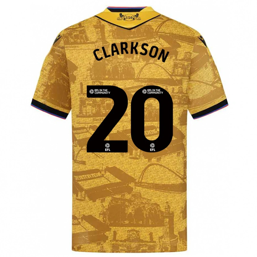 Danxen Dámské Eve Clarkson #20 Zlatá Černá Daleko Hráčské Dresy 2025/26 Dres
