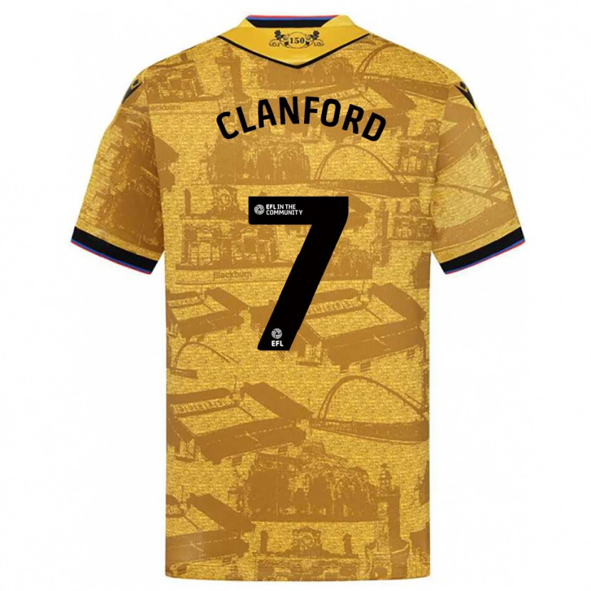 Danxen Dámské Charlie Clanford #7 Zlatá Černá Daleko Hráčské Dresy 2025/26 Dres