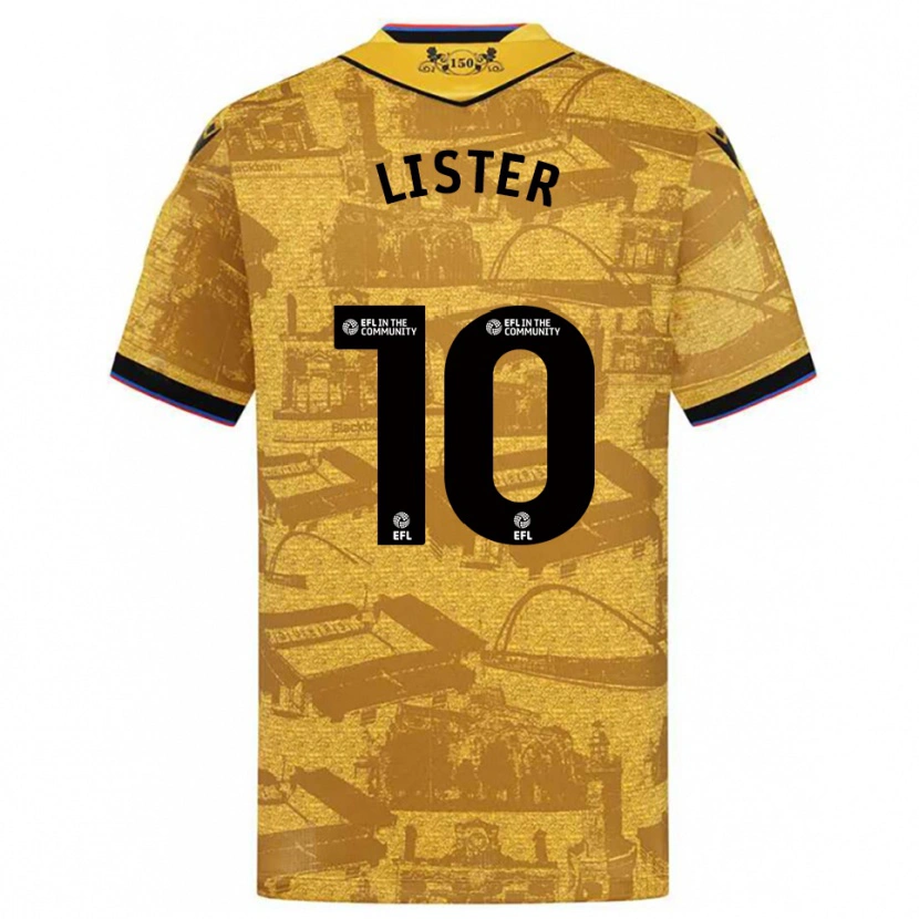 Danxen Dámské Harry Lister #10 Zlatá Černá Daleko Hráčské Dresy 2025/26 Dres