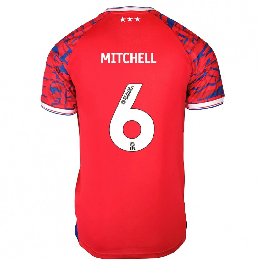 Danxen Dámské Leah Mitchell #6 Červená Modrá Daleko Hráčské Dresy 2025/26 Dres