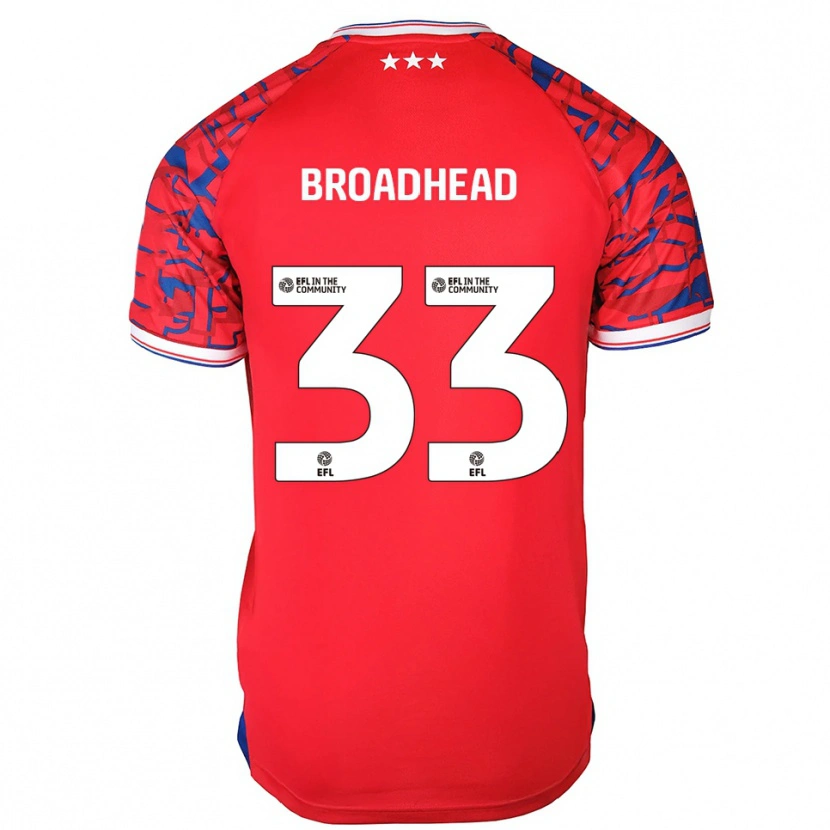 Danxen Dámské Nathan Broadhead #33 Červená Modrá Daleko Hráčské Dresy 2025/26 Dres
