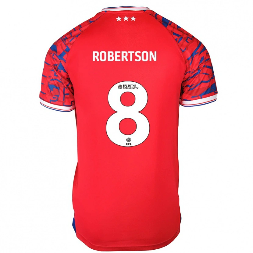 Danxen Dámské Kyra Robertson #8 Červená Modrá Daleko Hráčské Dresy 2025/26 Dres