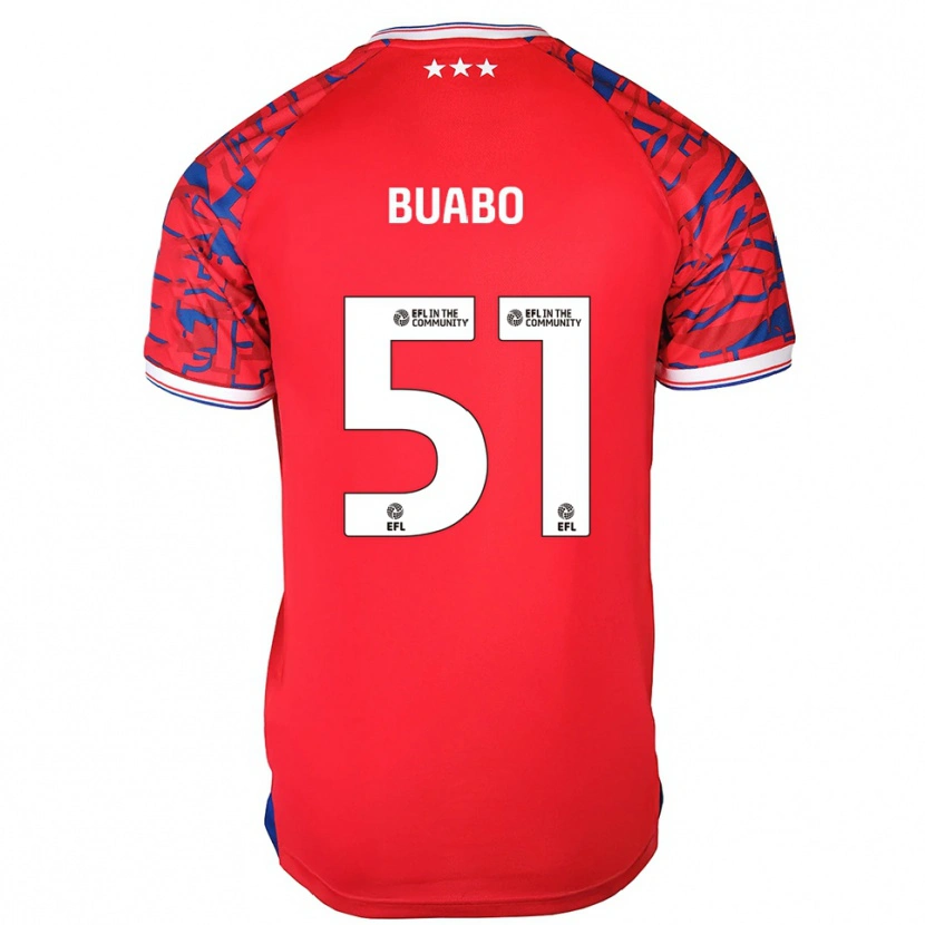 Danxen Dámské Gerrard Buabo #51 Červená Modrá Daleko Hráčské Dresy 2025/26 Dres
