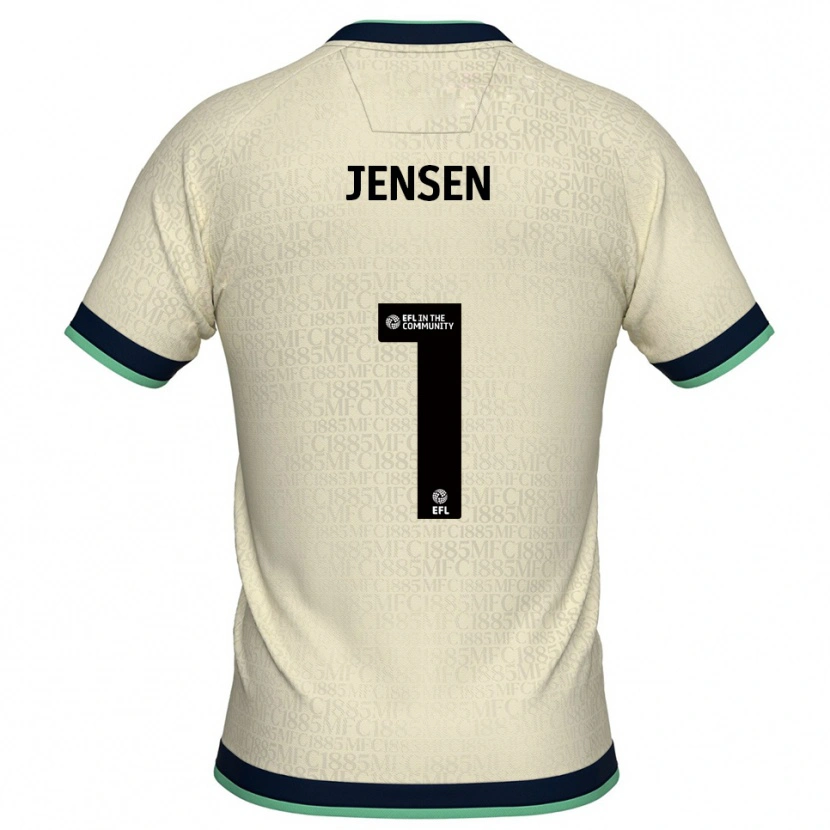 Danxen Dámské Lukas Jensen #1 Šampaňská Tmavě Modrá Daleko Hráčské Dresy 2025/26 Dres