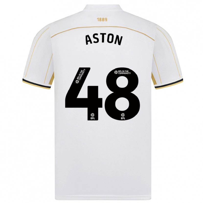 Danxen Dámské Sam Aston #48 Bílá Zlatá Daleko Hráčské Dresy 2025/26 Dres