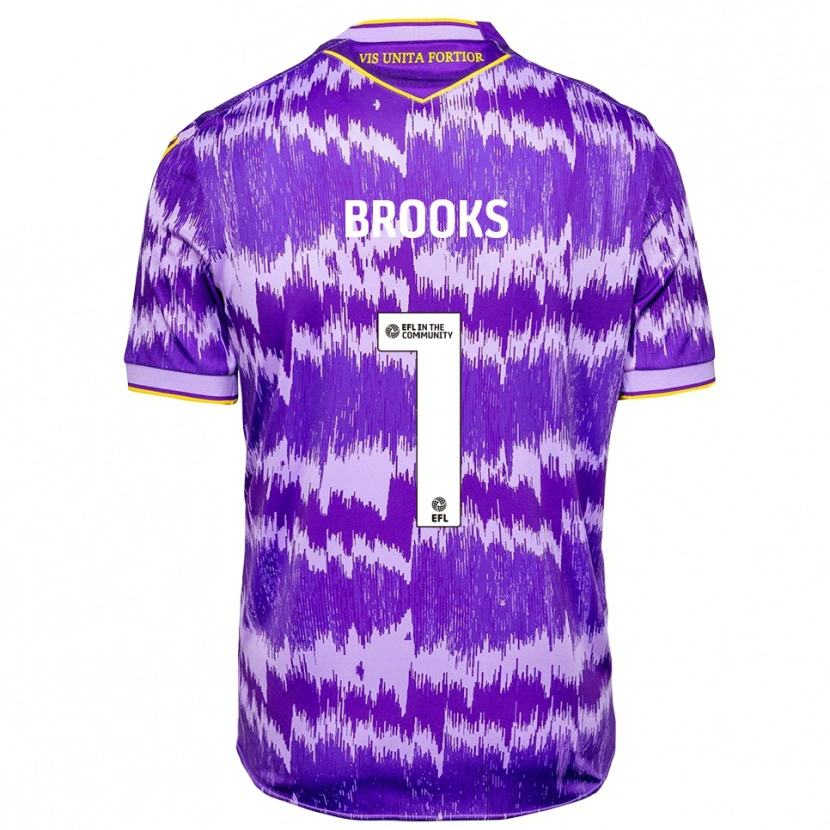 Danxen Dámské Alfie Brooks #1 Fialová Žlutá Daleko Hráčské Dresy 2025/26 Dres