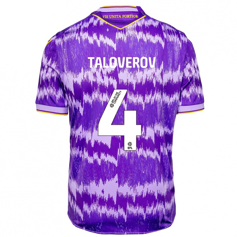 Danxen Dámské Maksym Taloverov #4 Fialová Žlutá Daleko Hráčské Dresy 2025/26 Dres