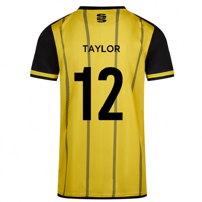 Danxen Dámské Max Taylor #12 Žlutá Černá Daleko Hráčské Dresy 2025/26 Dres