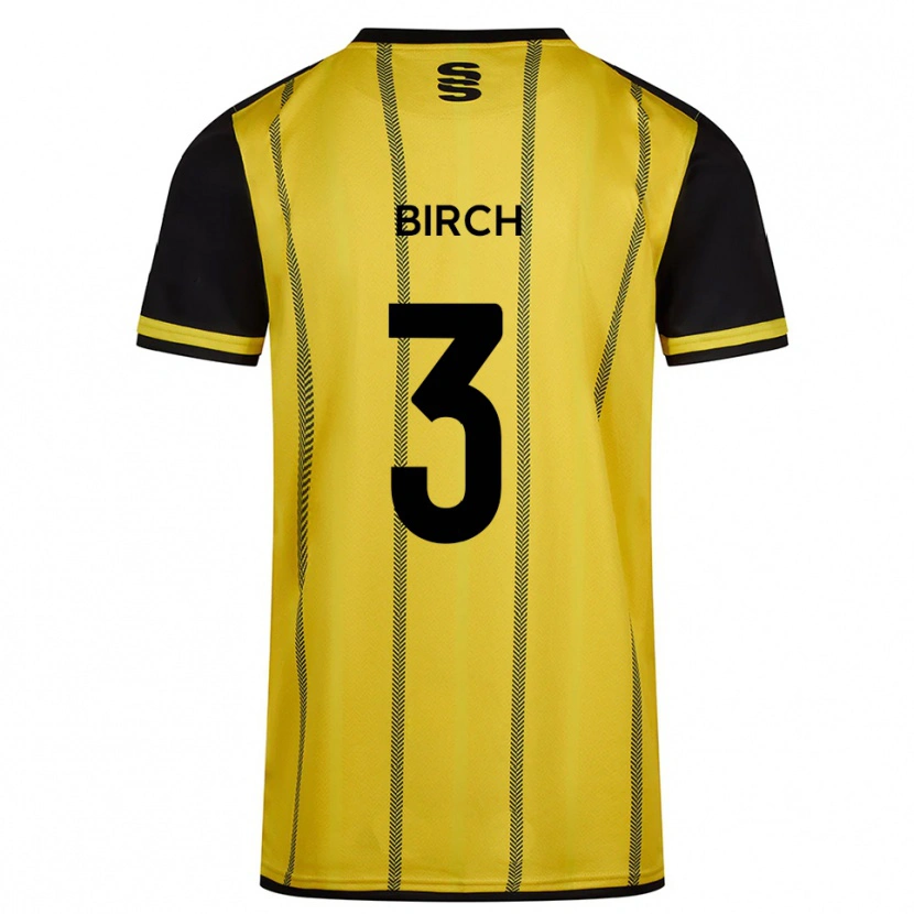Danxen Dámské Sam Birch #3 Žlutá Černá Daleko Hráčské Dresy 2025/26 Dres