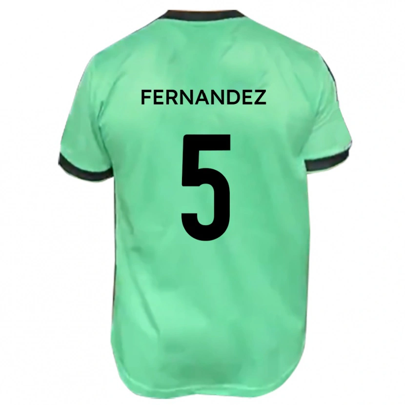 Danxen Dámské Luis Fernandez #5 Tyrkysová Černá Daleko Hráčské Dresy 2025/26 Dres