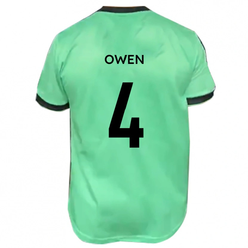 Danxen Dámské Nathaniel Owen #4 Tyrkysová Černá Daleko Hráčské Dresy 2025/26 Dres